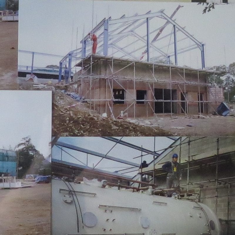 Old photos showing DDRC building construction