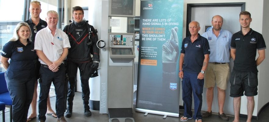 The RNLI has installed a wellpoint health kiosk at the Mountbatten Centre in Plymouth
