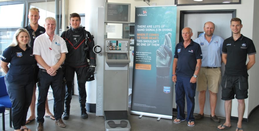 The RNLI has installed a wellpoint health kiosk at the Mountbatten Centre in Plymouth